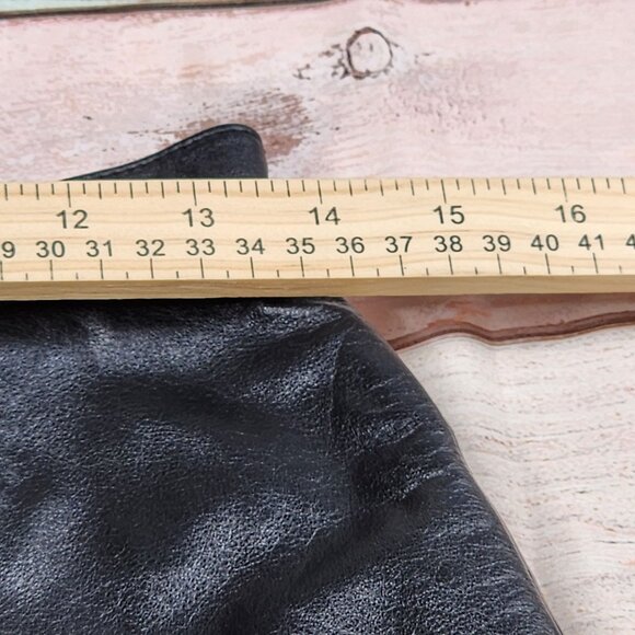 Vintage Cedars Black Leather Skirt Women's Size 10 - Picture 5 of 6